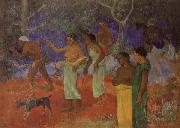 Paul Gauguin Scene from Tahitian Life oil painting artist